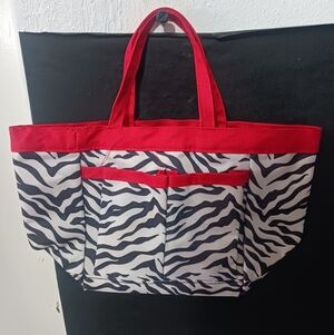 Zebra Printed Shower Caddy Mini Bag